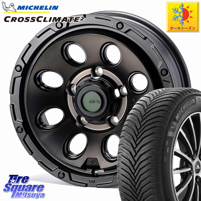 ミシュラン CROSSCLIMATE2 クロスクライメイト2 オールシーズンタイヤ 102V XL 正規 215/65R16 4X4エンジニアリング Air/G Massive ホイール 16インチ 16 X 6.0J +0 5穴 139.7 ジムニー専用(要オーバーフェンダー等) ジムニ－シエラ・ノマド(カスタム)