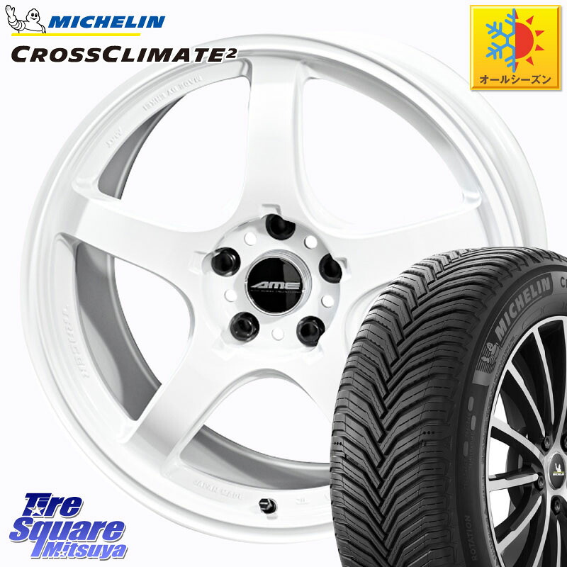 ミシュラン CROSSCLIMATE2 クロスクライメイト2 オールシーズンタイヤ 98W XL 正規 215/55R17 KYOHO TRACER GT-V ホイール 17インチ 17 X 8.0J +45 5穴 114.3