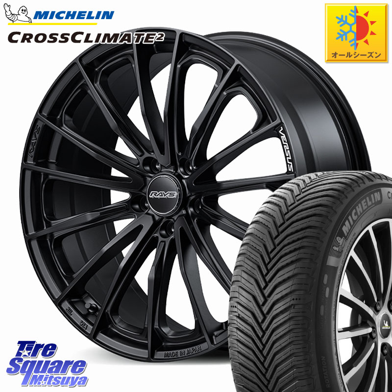 ミシュラン CROSSCLIMATE2 クロスクライメイト2 オールシーズンタイヤ 95Y XL 正規 225/45R18 RAYS 【欠品次回7~8月】 VERSUS VOUGE SE ホイール 18インチ 18 X 7.0J +42 5穴 114.3 90系ノア ヴォクシー プリウスアルファ リーフ RP6～8ステップワゴン