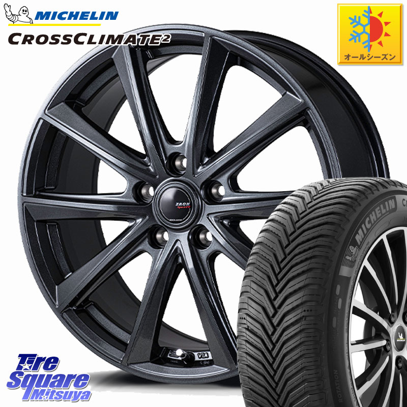 ミシュラン CROSSCLIMATE2 クロスクライメイト2 オールシーズンタイヤ 88H XL 正規 175/65R15Japan三陽 ZACK Sport-FT ホイール 15インチ 15X6.0J 43 5穴 114.3 スイフトスポーツ|タイヤスクエアミツヤ