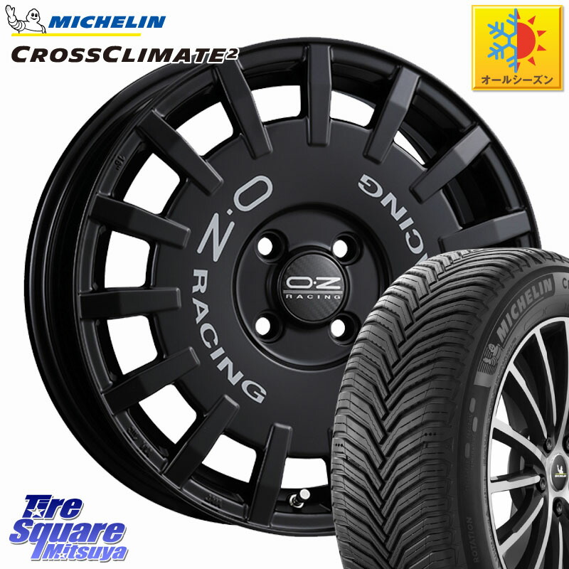 ミシュラン CROSSCLIMATE2 クロスクライメイト2 オールシーズンタイヤ 91V XL 正規 195/55R16 OZ Rally Racing ラリーレーシング ホイール 16インチ 16 X 7.0J(FIAT 500e) +35 4穴 98 フィアット 500e 112,180円