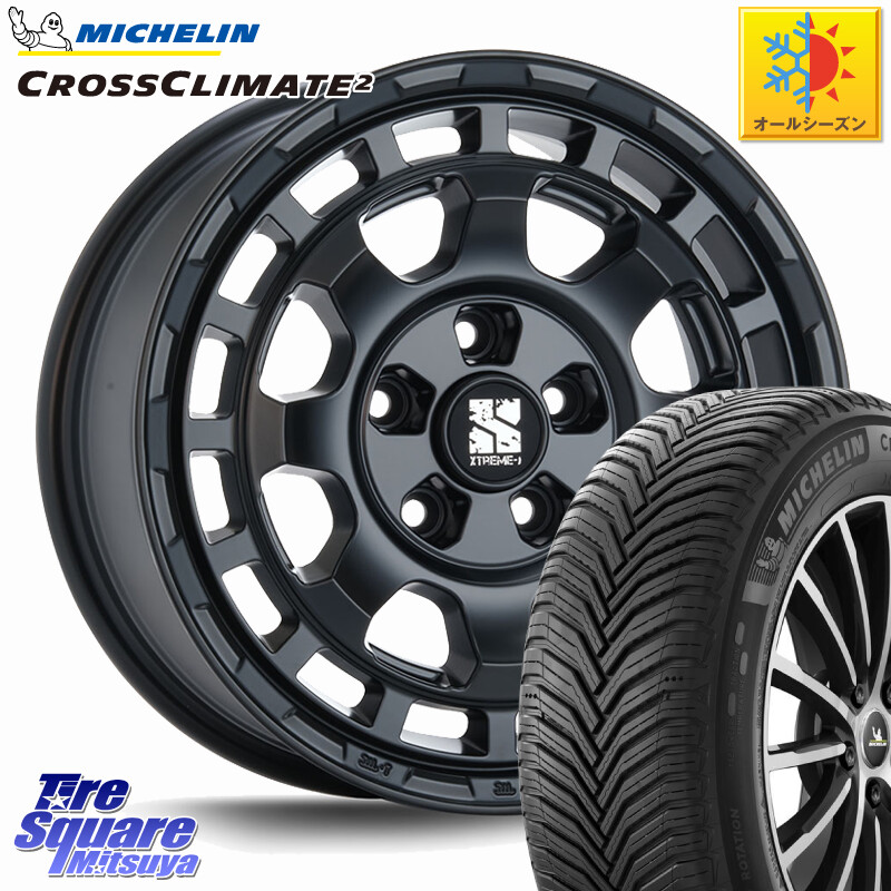 ミシュラン CROSSCLIMATE2 クロスクライメイト2 オールシーズンタイヤ 99V XL 正規 215/60R16MLJ SAVANZA サバンザ XTREME-J ホイール 16インチ エクストリーム 16X7.0J 35 5穴 114.3 マークXジオ クラウンロイヤル クラウンハイブリッド クラウンハイブリッド 220・H2|タイヤスクエアミツヤ