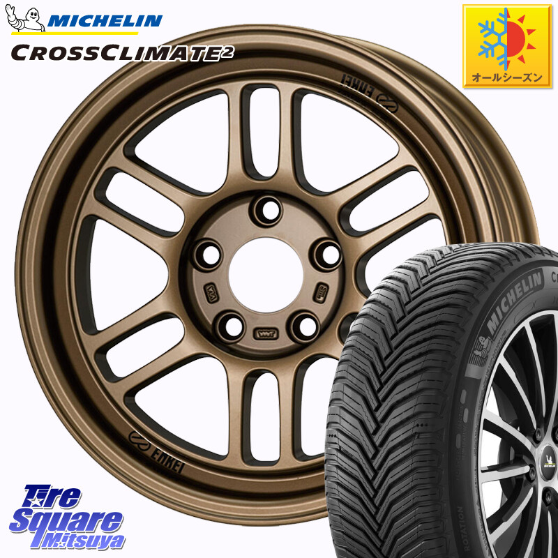 ミシュラン CROSSCLIMATE2 クロスクライメイト2 オールシーズンタイヤ 102V XL 正規 215/65R16ENKEI エンケイ ALLROAD RPT1 ブロンズ ホイール 16インチ【※センターキャップ別売 】 16X7.0J 38 5穴 114.3 カローラクロス ヴェルファイアハイブリッド ヴェルファイア｜タイヤスクエアミツヤ
