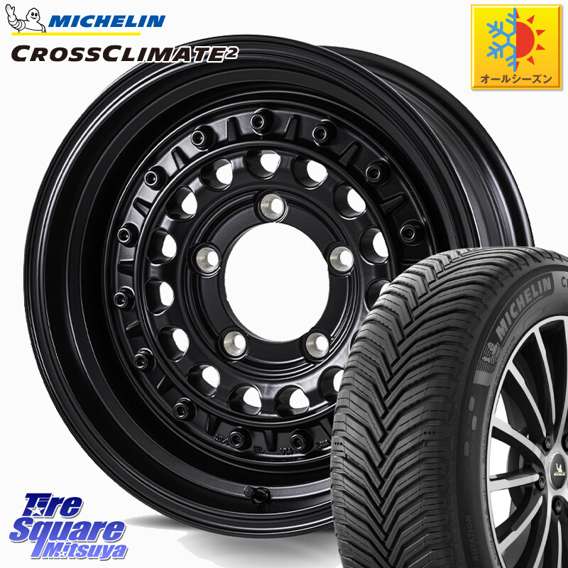 ミシュラン CROSSCLIMATE2 クロスクライメイト2 オールシーズンタイヤ 102V XL 正規 215/65R16MONZA HI-BLOCK TARMOR ホイール 16インチ 16X5.5J 22 5穴 139.7 ジムニー専用(要オーバーフェンダー等) AZオフロード カスタムサイズ|タイヤスクエアミツヤ