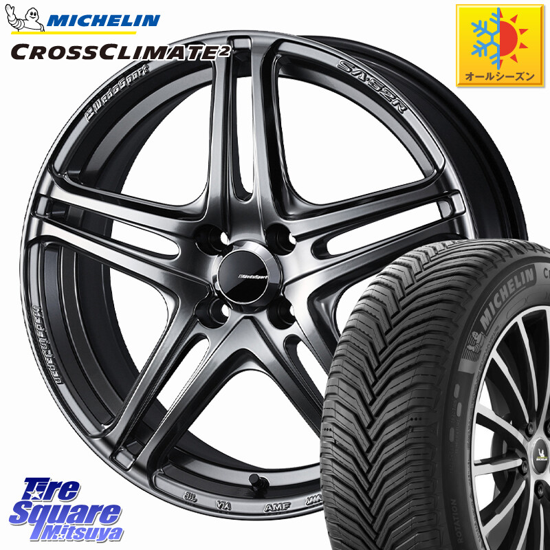 ミシュラン CROSSCLIMATE2 クロスクライメイト2 オールシーズンタイヤ 88W XL 正規 205/45R17WEDS WedsSport SA-52R SA52R ウェッズ スポーツ ホイール 17インチ 17X6.5J 42 4穴 100 アクア ロードスター(ローダウン等) ロードスターRF キューブ CUBE 日産 MAZDA2 マツ|タイヤスクエアミツヤ