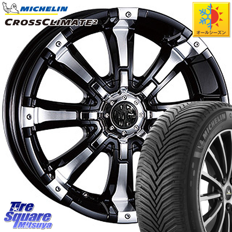 ミシュラン CROSSCLIMATE2 クロスクライメイト2 オールシーズンタイヤ 98W XL 正規 215/55R17CRIMSON クリムソン BEAST ビースト ホイール 17インチ 17X7.0J 35 5穴 114.3 HS レクサス RX-8 MAZDA クラウンロイヤル ES レクサス クラウン 220系 アコード|タイヤスクエアミツヤ