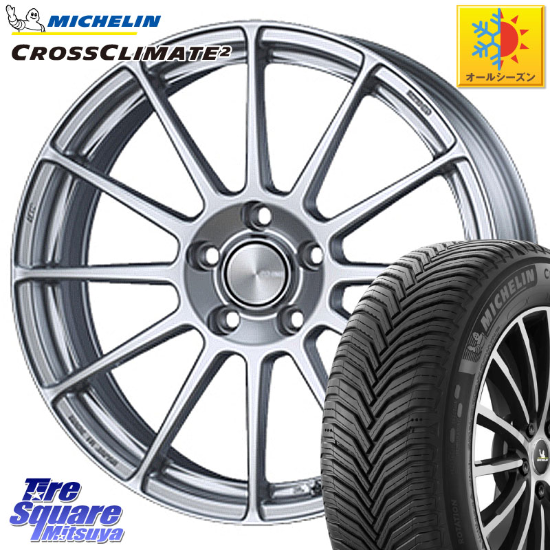 ミシュラン CROSSCLIMATE2 クロスクライメイト2 オールシーズンタイヤ 92V XL 正規 185/65R15 ENKEI エンケイ PerformanceLine PF03 ホイール 15 X 6.0J +38 4穴 100 アクアクロスオーバー FITクロスター