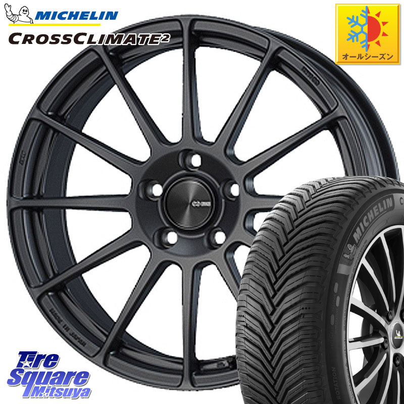 ミシュラン CROSSCLIMATE2 クロスクライメイト2 オールシーズンタイヤ 92V XL 正規 185/65R15 ENKEI エンケイ PerformanceLine PF03 (MD) ホイール 15 X 6.0J +38 4穴 100 アクアクロスオーバー FITクロスター