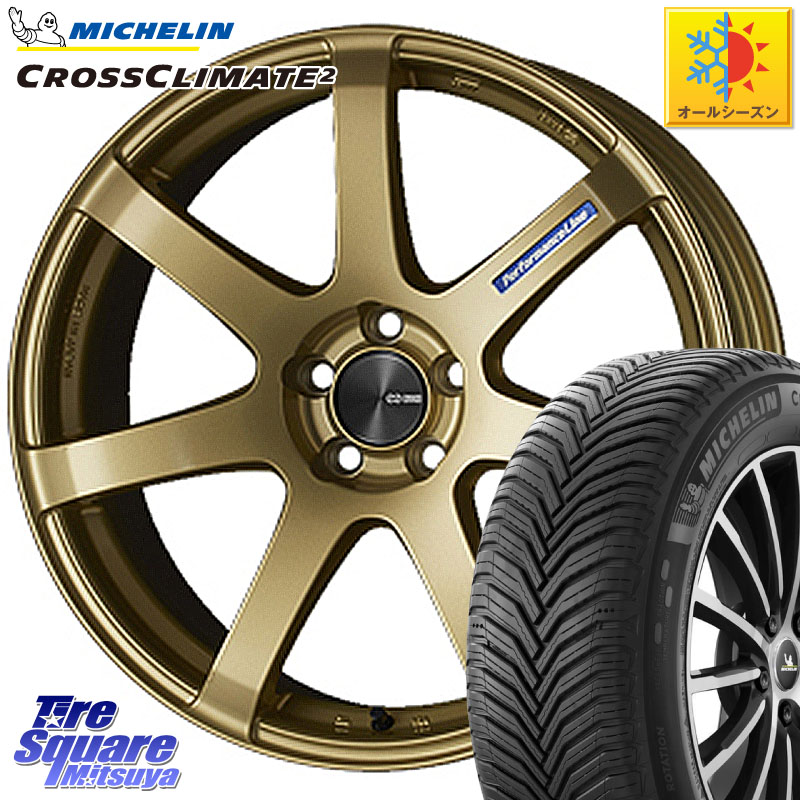 ミシュラン CROSSCLIMATE2 クロスクライメイト2 オールシーズンタイヤ 98Y XL 正規 235/45R18ENKEI エンケイ PerformanceLine PF07 -COLORS- 18X7.5J 48 5穴 114.3 CY2アコード アコード|タイヤスクエアミツヤ