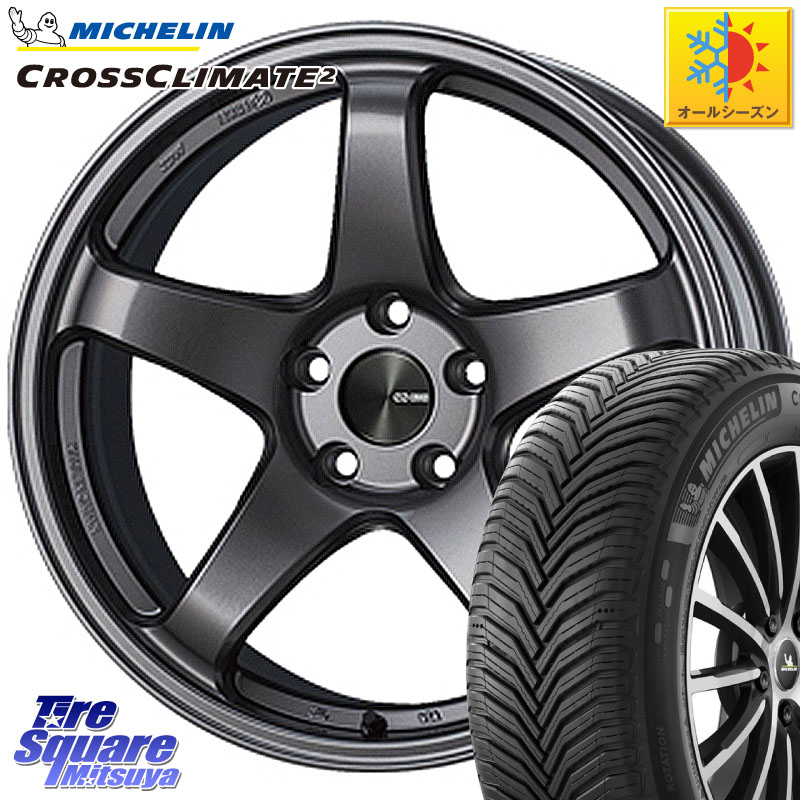 ミシュラン CROSSCLIMATE2 クロスクライメイト2 オールシーズンタイヤ 103V XL VOL 正規 235/50R19 ENKEI エンケイ PerformanceLine PF05 DS 19インチ 19 X 7.5J +48 5穴 114.3 CX-5 CX-8 BT5レガシィアウトバック SL系フォレスター