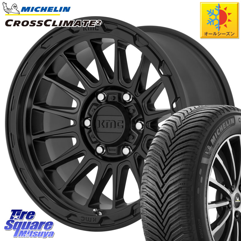 ミシュラン CROSSCLIMATE2 クロスクライメイト2 オールシーズンタイヤ 100V XL 正規 215/60R17 KMC KM542 Impact ホイール 17インチ 17 X 8.0J +35 5穴 114.3 20系アルファード
