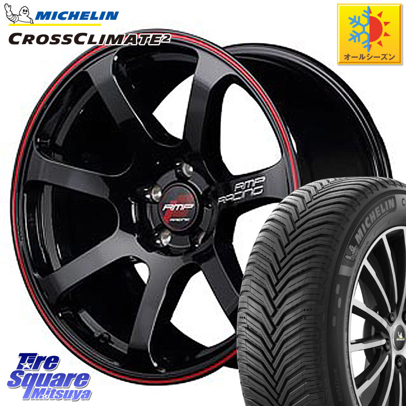 ミシュラン CROSSCLIMATE2 クロスクライメイト2 オールシーズンタイヤ 99V XL 正規 215/55R18 MANARAY MID RMP RACING R07 R-07 アルミホイール 18 X 7.5J +50 5穴 114.3 CX-30 MX-30