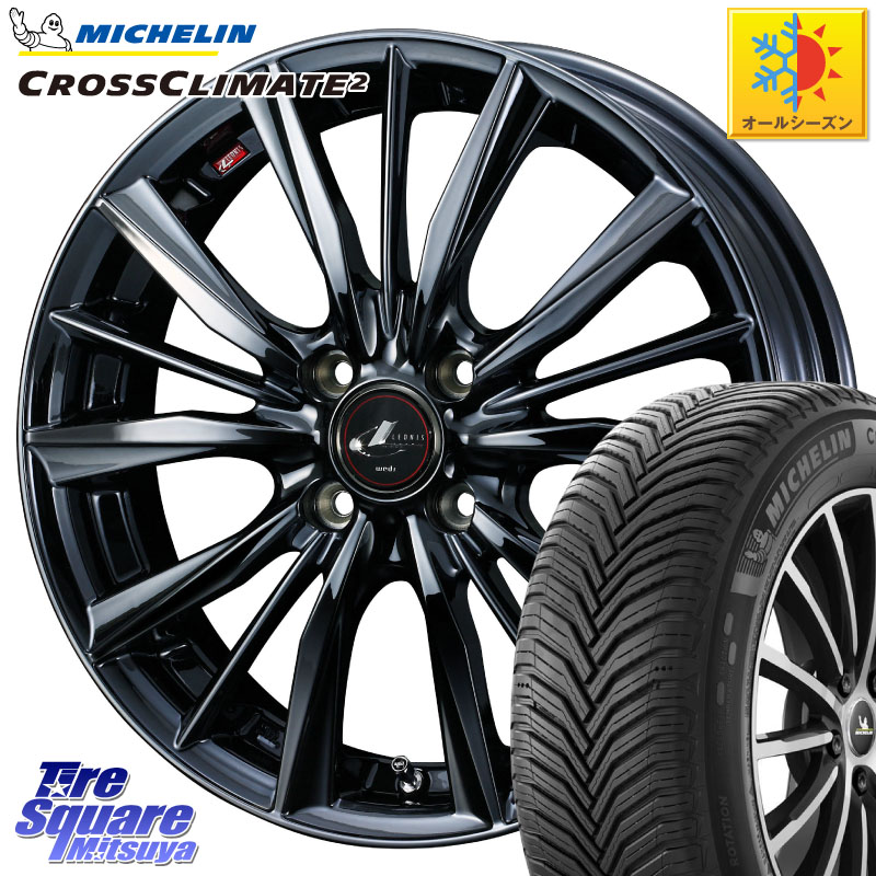 ミシュラン CROSSCLIMATE2 クロスクライメイト2 オールシーズンタイヤ 81H 正規 185/50R16 WEDS レオニス VX BMC1 ウェッズ Leonis ホイール 16インチ 16 X 5.0J +45 4穴 100 Mx27/37/47Sソリオ・デリカD2