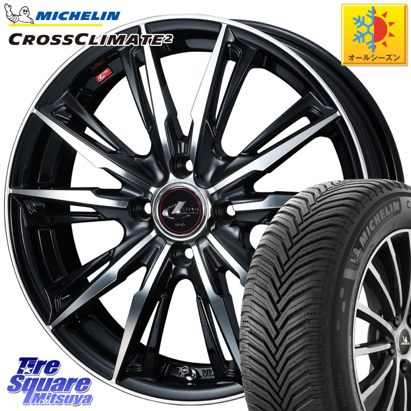 ミシュラン CROSSCLIMATE2 クロスクライメイト2 オールシーズンタイヤ 88W XL 正規 205/45R17WEDS LEONIS レオニス GX PBMC ウェッズ ホイール 17インチ 17X6.5J 50 4穴 100 キューブ CUBE 日産 アクア フリード フリードハイブリッド フィット FIT｜タイヤスクエアミツヤ 108,960円