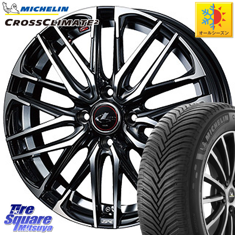 ミシュラン CROSSCLIMATE2 クロスクライメイト2 オールシーズンタイヤ 102V XL 正規 215/65R16WEDS レオニス SK PBMC 4H ウェッズ Leonis ホイール 16インチ 16X6.0J 42 4穴 100 ロッキー ガソリン車 4穴 ライズ ガソリン車 4穴｜タイヤスクエアミツヤ