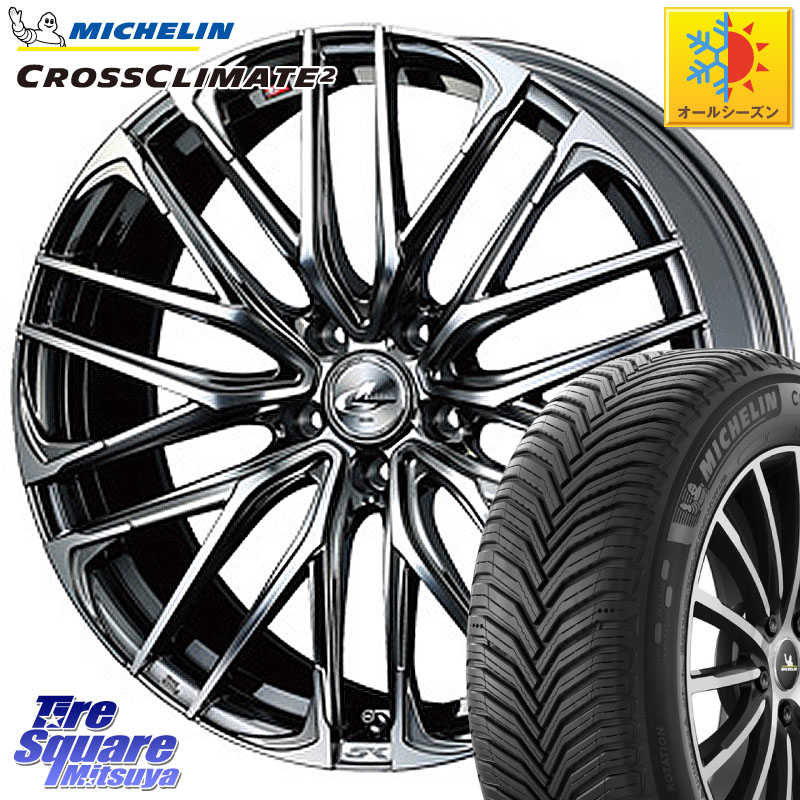 ミシュラン CROSSCLIMATE2 クロスクライメイト2 オールシーズンタイヤ 103V XL VOL 正規 235/50R19 WEDS 【欠品次回05月上旬】 38342 レオニス SK ウェッズ Leonis ホイール 19インチ 19 X 8.0J +43 5穴 114.3 BT5レガシィアウトバック SL系フォレスター