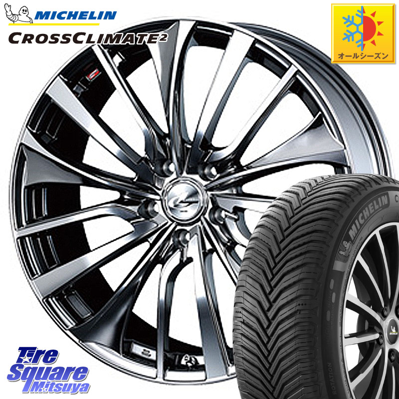 ミシュラン CROSSCLIMATE2 クロスクライメイト2 オールシーズンタイヤ 103V XL VOL 正規 235/50R19 WEDS 36373 レオニス VT ウェッズ Leonis ホイール 19インチ 19 X 7.5J +53 5穴 114.3