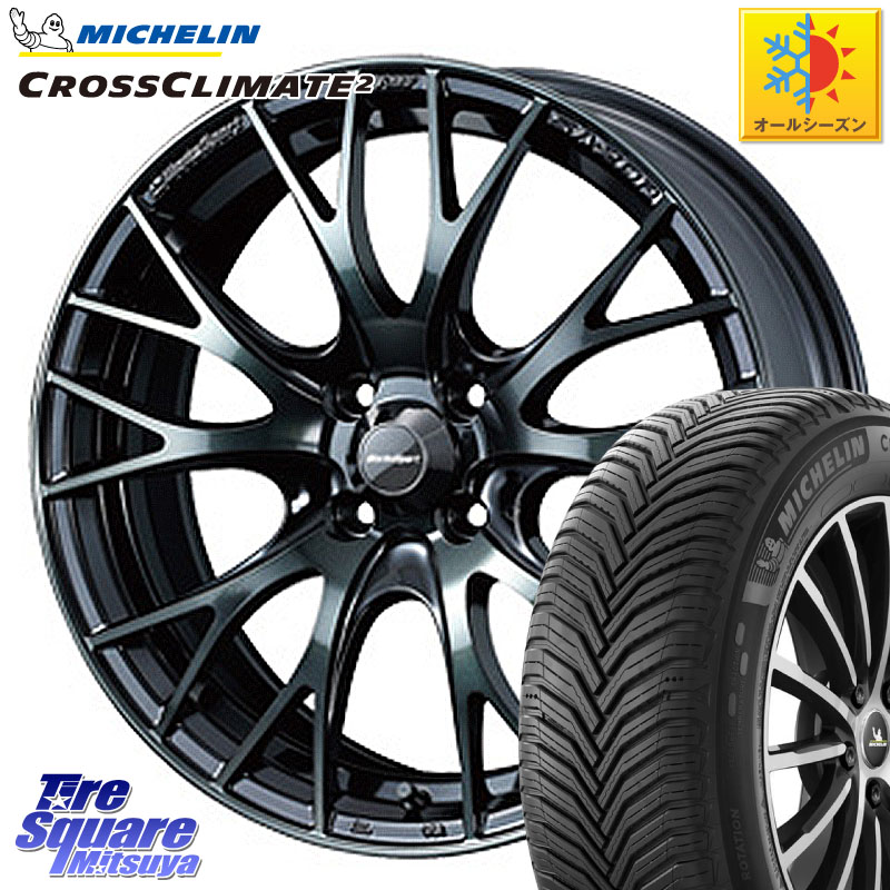 ミシュラン CROSSCLIMATE2 クロスクライメイト2 オールシーズンタイヤ 88H XL 正規 175/65R15 WEDS 72776 SA-20R SA20R ウェッズ スポーツ ホイール 15インチ 15 X 6.0J +38 4穴 100 アクア 130系ヴィッツ
