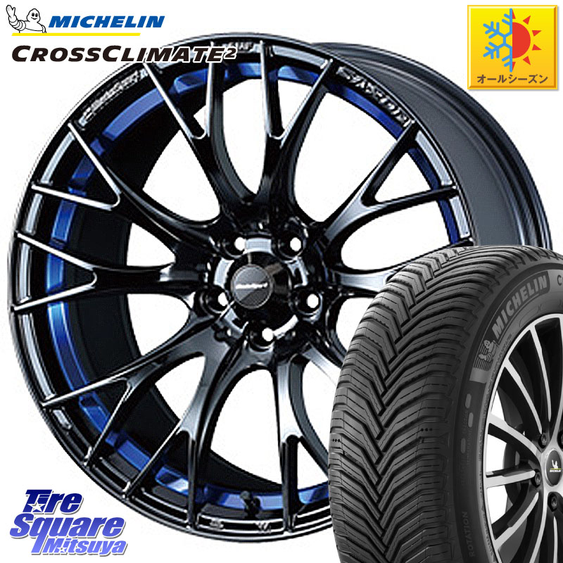 ミシュラン CROSSCLIMATE2 クロスクライメイト2 オールシーズンタイヤ 100Y XL 正規 245/45R18WEDS WedsSport SA-20R SA20R ウェッズ スポーツ ホイール 18インチ 18X7.5J 35 5穴 114.3 シーマ 日産｜タイヤスクエアミツヤ