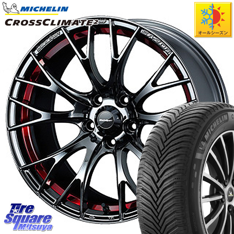 ミシュラン CROSSCLIMATE2 クロスクライメイト2 オールシーズンタイヤ 88W XL 正規 205/45R17 WEDS 72798 SA-20R SA20R ウェッズ スポーツ ホイール 17インチ 17 X 7.0J +43 4穴 100 アクア アクアクロスオーバー MAZDA2