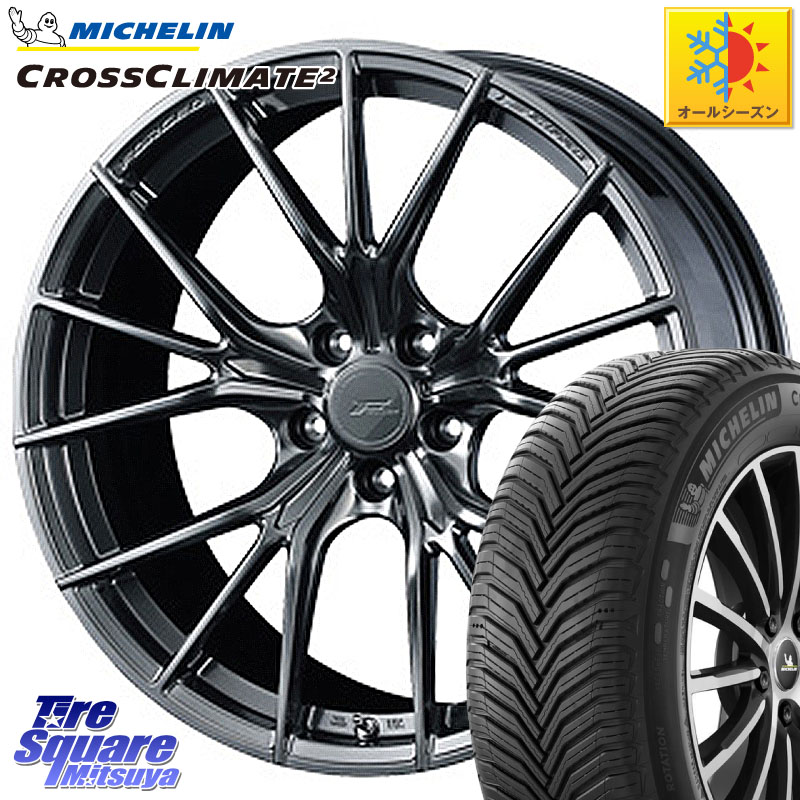 ミシュラン CROSSCLIMATE2 クロスクライメイト2 オールシーズンタイヤ 95Y XL 正規 225/45R18WEDS F ZERO FZ-1 FZ1 鍛造 FORGED ホイール18インチ エフゼロ 18X7.5J 48 5穴 114.3 RP6~8ステップワゴン CX-3 レヴォーグ P15キックス ZE1リーフ プリウスアルファ RC系オ|タイヤスクエアミツヤ