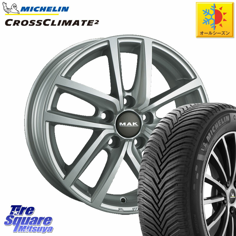 ミシュラン CROSSCLIMATE2 クロスクライメイト2 オールシーズンタイヤ 101Y XL 正規 225/55R17 阿部商会 MAK DRESDEN ホイール 17インチ 17 X 7.0J(VW PASSATALLTRACK 3CD) +40 5穴 112 フォルクスワーゲン パサート オールトラック 112,835円