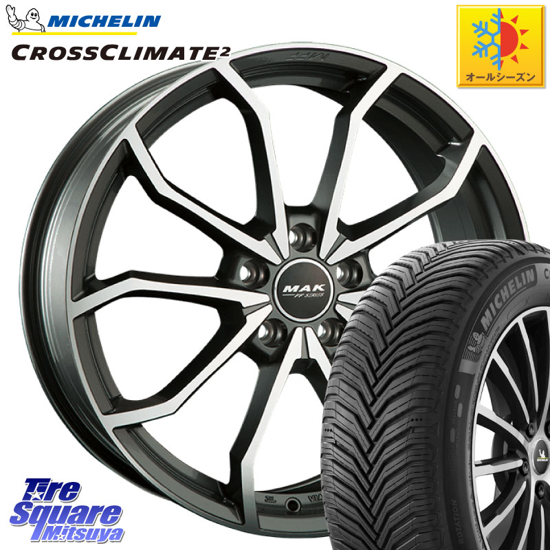 ミシュラン CROSSCLIMATE2 クロスクライメイト2 オールシーズンタイヤ 103V XL 正規 215/65R17 阿部商会 MAK LOWE FF ホイール 17インチ 17 X 7.5J(VW TIGUAN 5NC) +43 5穴 112 フォルクスワーゲン ティグアン