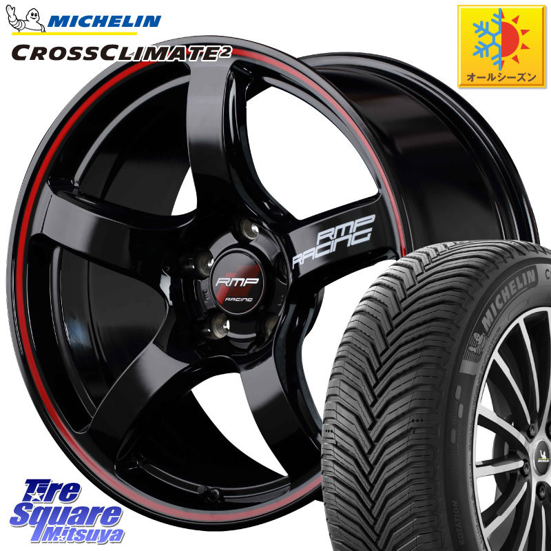ミシュラン CROSSCLIMATE2 クロスクライメイト2 オールシーズンタイヤ 101Y XL 正規 225/55R17MANARAY MID RMP RACING R50 アルミホイール 17インチ レーシング 17X7.0J 48 5穴 114.3 RV系ヴェゼル MAZDA6 BN/BL系レガシィ|タイヤスクエアミツヤ