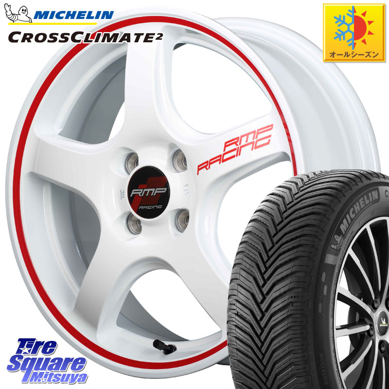 ミシュラン CROSSCLIMATE2 クロスクライメイト2 オールシーズンタイヤ 88H XL 正規 175/65R15 MANARAY MID RMP RACING R50 アルミホイール 15インチ レーシング 15 X 5.0J +45 4穴 100