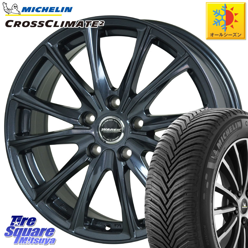 ミシュラン CROSSCLIMATE2 クロスクライメイト2 オールシーズンタイヤ 88H XL 正規 175/65R15 HotStuff WAREN W05 ヴァーレン ホイール15インチ 15 X 6.0J +43 5穴 114.3