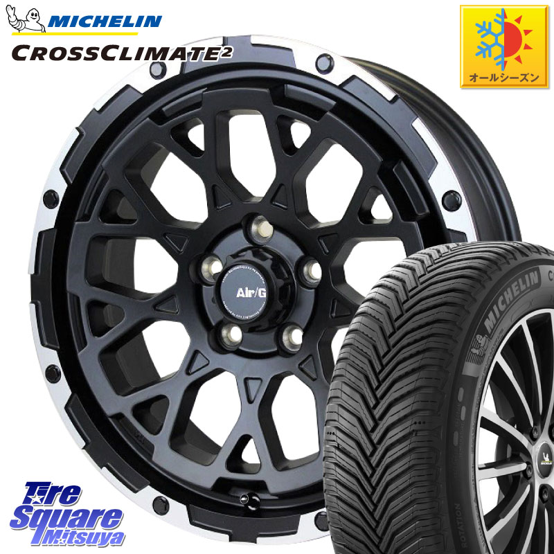 ミシュラン CROSSCLIMATE2 クロスクライメイト2 オールシーズンタイヤ 99W XL 正規 225/55R16 4X4エンジニアリング Air/G Rocks ホイール 4本 16インチ 16 X 7.0J +35 5穴 114.3