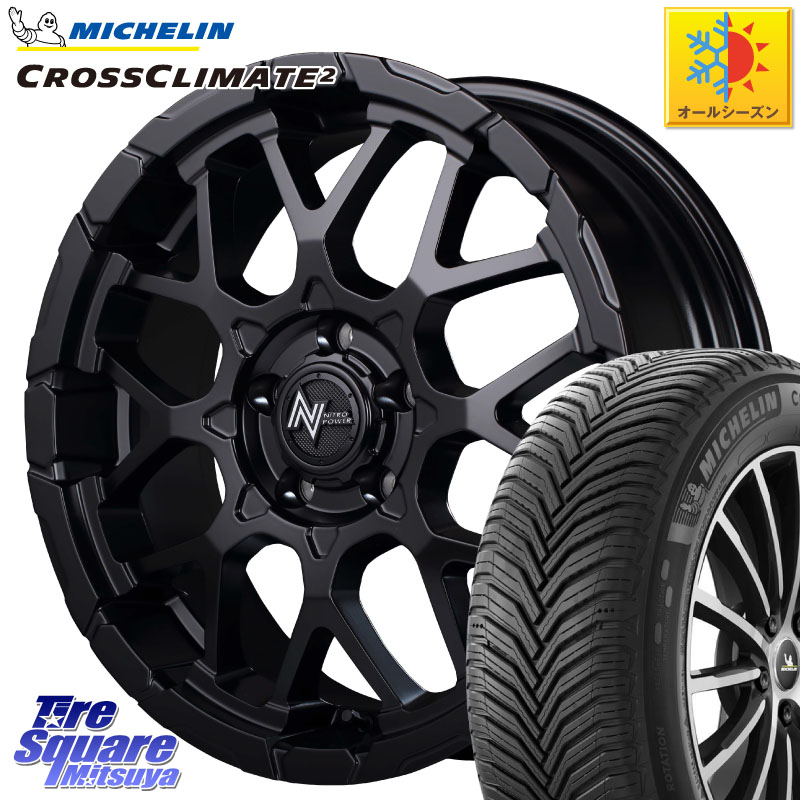 ミシュラン CROSSCLIMATE2 クロスクライメイト2 オールシーズンタイヤ 104H XL VOL 正規 235/55R18 MANARAY MID ナイトロパワー M28 BULLET-S 18インチ 18 X 7.0J +35 5穴 114.3