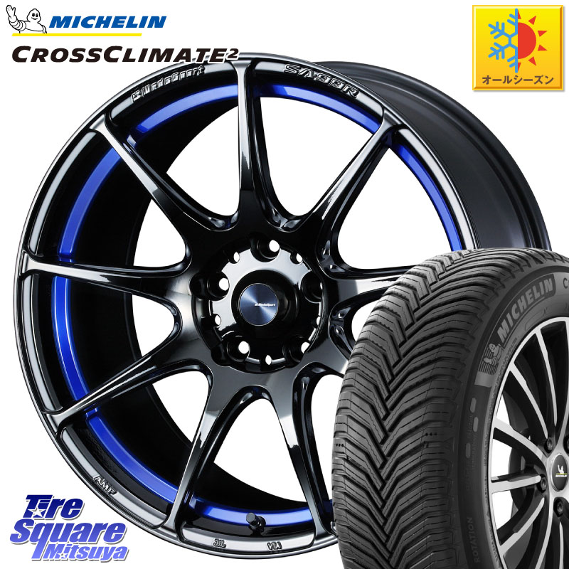 ミシュラン CROSSCLIMATE2 クロスクライメイト2 オールシーズンタイヤ 100Y XL 正規 245/45R18WEDS WedsSport SA-99R SA99R ウェッズ スポーツ ホイール 18インチ 18X7.5J 45 5穴 114.3 フーガ FUGA 日産|タイヤスクエアミツヤ