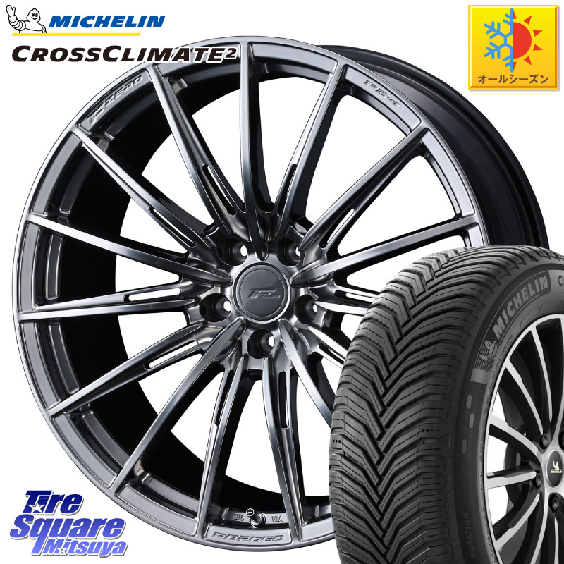 ミシュラン CROSSCLIMATE2 クロスクライメイト2 オールシーズンタイヤ 104W XL 正規 225/60R18WEDS F ZERO FZ4 FZ-4 鍛造 FORGED 18インチ エフゼロ 18X8.0J 45 5穴 114.3 50系RAV4 80系ハリアー T32エクストレイル CX-5 CX-8 BT5レガシィアウトバック RAV4 50系 NX レ｜タイヤスクエアミツヤ