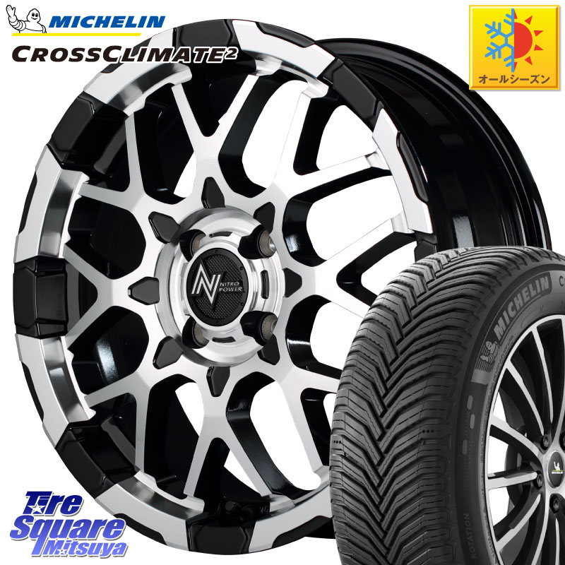 ミシュラン CROSSCLIMATE2 クロスクライメイト2 オールシーズンタイヤ 88H XL 正規 175/65R15 MANARAY MID ナイトロパワー M28 BULLET KC 15インチ 15 X 5.0J +48 4穴 100