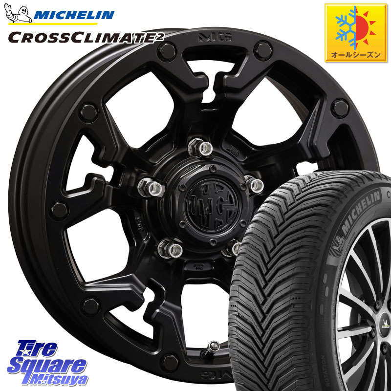 ミシュラン CROSSCLIMATE2 クロスクライメイト2 オールシーズンタイヤ 102V XL 正規 215/65R16CRIMSON クリムソン GOLEM インセット-5 ゴーレム 16インチ 16X6.0J 0 5穴 139.7 ジムニー専用(要オーバーフェンダー等) ジムニ&minus;シエラ/ノマド(カスタム) AZオフロード カ｜タイヤスクエアミツヤ