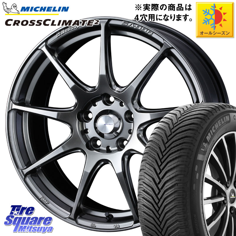 ミシュラン CROSSCLIMATE2 クロスクライメイト2 オールシーズンタイヤ 88V XL 正規 195/50R16 WEDS 73867 ウェッズ スポーツ SA99R 16インチ 16 X 6.5J(ND5RC Brembo) +42 4穴 100 ロードスター オプションブレンボキャリパー対応(990S、限定車含む)