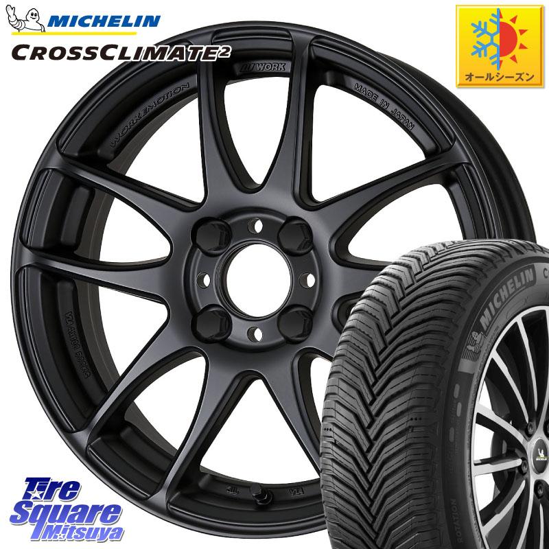 ミシュラン CROSSCLIMATE2 クロスクライメイト2 オールシーズンタイヤ 83V 正規 185/55R16 WORK EMOTION CR Kiwami 極 ホイール 16インチ 16 X 6.5J +52 4穴 100 GR・GS系フィット GP5・6フィットHV 109,577円