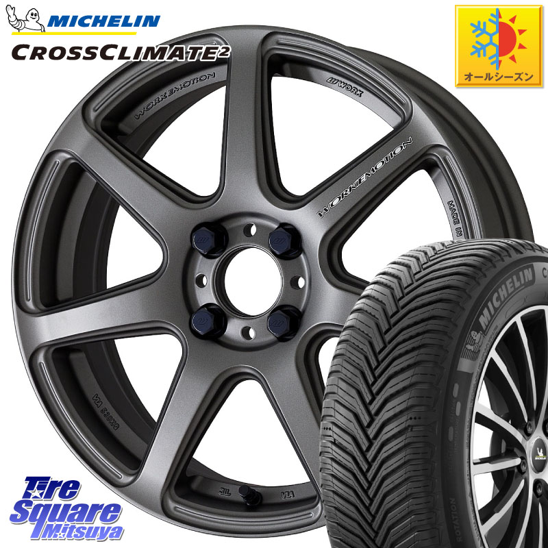 ミシュラン CROSSCLIMATE2 クロスクライメイト2 オールシーズンタイヤ 88W XL 正規 205/45R17 WORK ワーク EMOTION エモーション T7R MGM 17インチ 17 X 7.0J +47 4穴 100