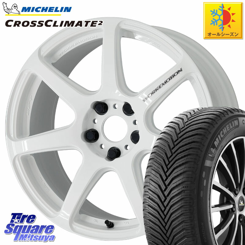 ミシュラン CROSSCLIMATE2 クロスクライメイト2 オールシーズンタイヤ 107H XL VOL 正規 235/60R18 WORK ワーク EMOTION エモーション T7R 18インチ 18 X 8.5J +38 5穴 114.3 アウトランダーPHEV