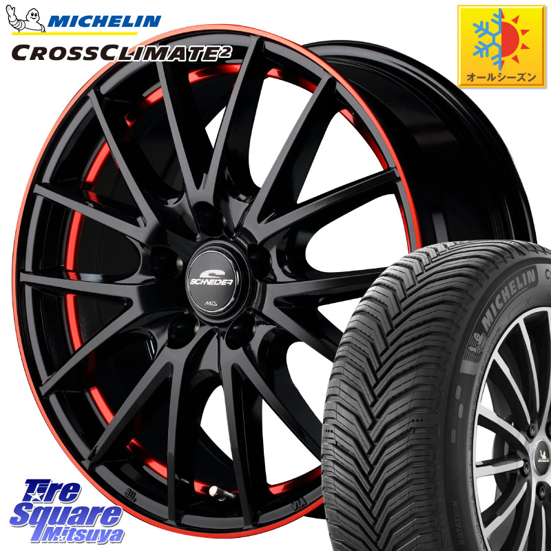 ミシュラン CROSSCLIMATE2 クロスクライメイト2 オールシーズンタイヤ 88W XL 正規 205/45R17 MANARAY MID SCHNEIDER シュナイダー RX27 17インチ 17 X 7.0J +48 5穴 114.3