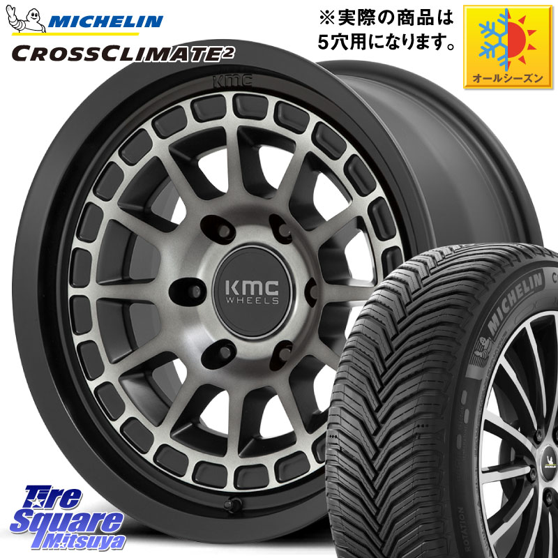 ミシュラン CROSSCLIMATE2 クロスクライメイト2 オールシーズンタイヤ 110H 正規 255/65R17KMC KM719 CANYON GRAY 17インチ 17X8.0J 35 5穴 114.3 RAV4 50系 カスタム｜タイヤスクエアミツヤ