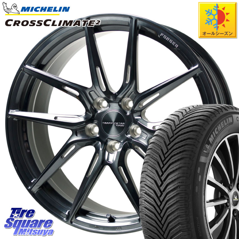 ミシュラン CROSSCLIMATE2 クロスクライメイト2 オールシーズンタイヤ 96H XL VOL 正規 235/40R19 HotStuff TSF-02 BRSC トラフィックスターフォージド 19インチ 19 X 8.0J(M14B) +42 5穴 114.3 レクサスIS 30系後期