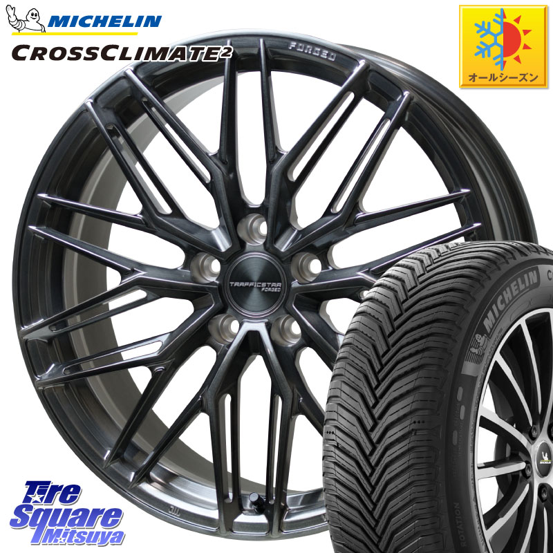 ミシュラン CROSSCLIMATE2 クロスクライメイト2 オールシーズンタイヤ 96H XL VOL 正規 235/40R19 HotStuff TSF-03 BRSC トラフィックスターフォージド 19インチ 19 X 8.0J(M14B) +42 5穴 114.3 レクサスIS 30系後期