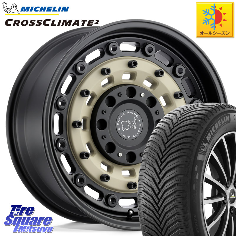 ミシュラン CROSSCLIMATE2 クロスクライメイト2 オールシーズンタイヤ 104W XL 正規 225/60R18 BLACK RHINO ARSENAL SANDBLACK ブラックライノ アーセナル 18インチ ブラックライノ 18 X 8.0J +30 5穴 114.3