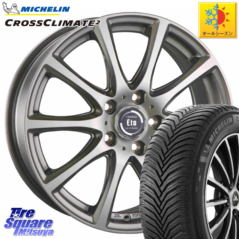 ミシュラン CROSSCLIMATE2 クロスクライメイト2 オールシーズンタイヤ 104H XL VOL 正規 235/55R18 阿部商会 ティラード イータ 18 X 7.5J +53 5穴 114.3 BT5レガシィアウトバック