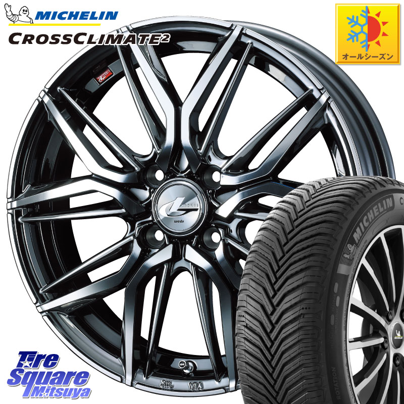 ミシュラン CROSSCLIMATE2 クロスクライメイト2 オールシーズンタイヤ 87Y 正規 205/50R16 WEDS 40793 レオニス LEONIS LM BMCMC 16インチ 16 X 6.0J +50 4穴 100