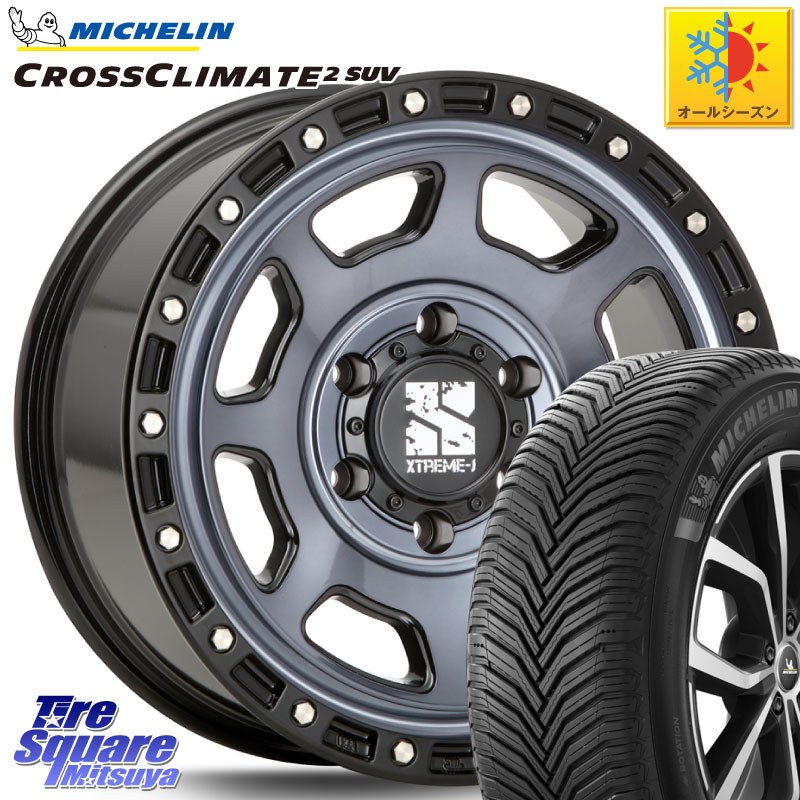 ミシュラン CROSSCLIMATE2 SUV クロスクライメイト2 SUV オールシーズンタイヤ 112H 正規 265/65R17 MLJ XJ07 XTREME-J 6H IND エクストリームJ 17インチ 17 X 8.0J +20 6穴 139.7 GUN125ハイラックスHILUX 150系ランドクルーザープラド トライトンGSR