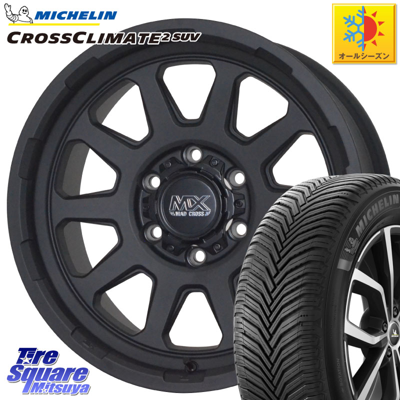 ミシュラン CROSSCLIMATE2 SUV クロスクライメイト2 SUV オールシーズンタイヤ 112H 正規 265/65R17 HotStuff マッドクロス レンジャー ブラック ホイール 17インチ 17 X 8.0J +20 6穴 139.7 GUN125ハイラックスHILUX 150系ランドクルーザープラド トライトンGSR