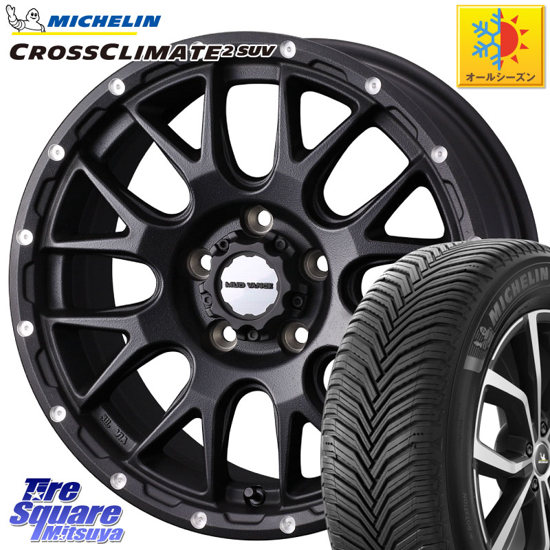 ミシュラン CROSSCLIMATE2 SUV クロスクライメイト2 SUV オールシーズンタイヤ 107V XL 正規 235/60R18WEDS 41133 マッドヴァンス08 MUD VANCE 08 BK ホイール 18インチ 18X7.5J 35 5穴 114.3 60系RAV4 T33エクストレイル アウトランダーPHEV トレイルシーカー RAV4 50｜タイヤスクエアミツヤ